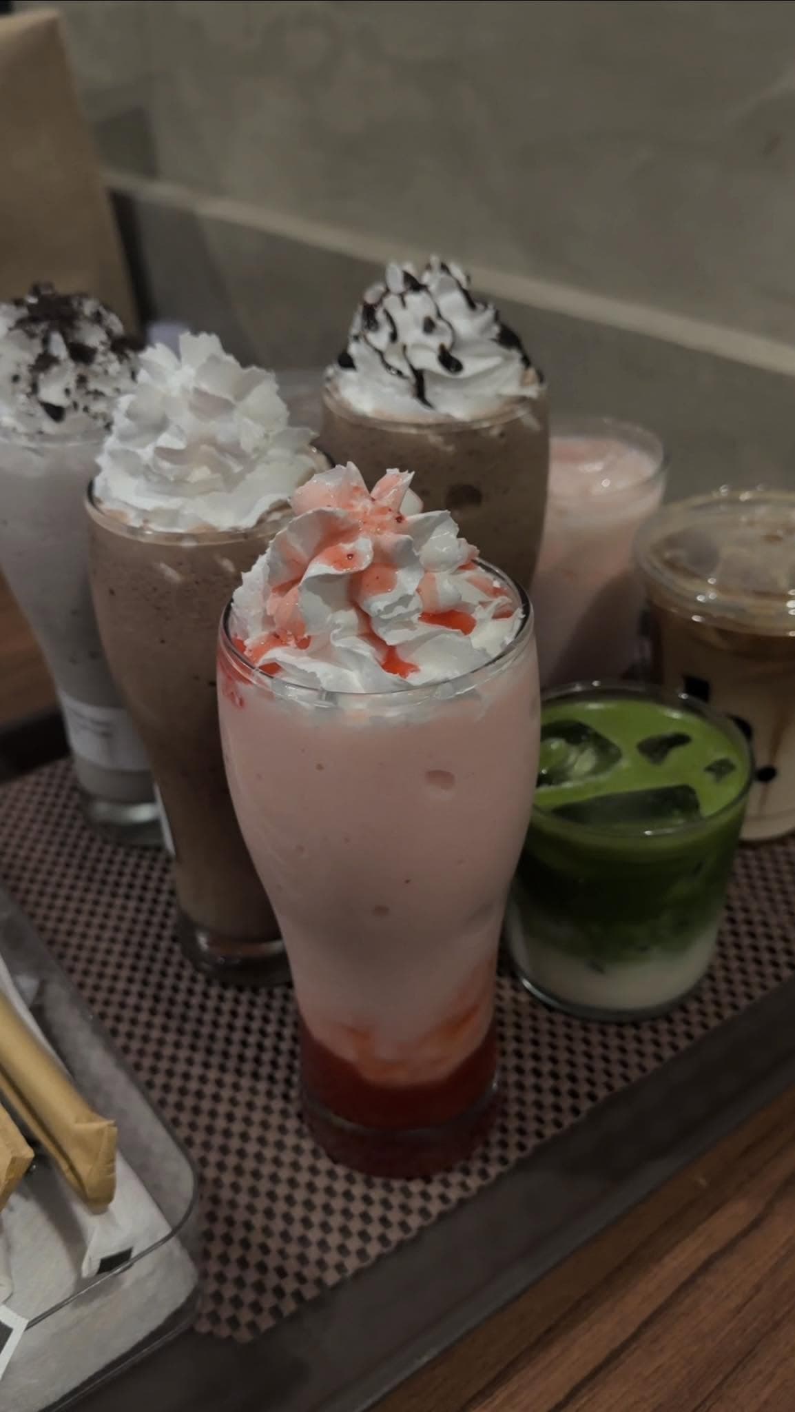 A selection of iced and blended drinks at H.aileys Cafe